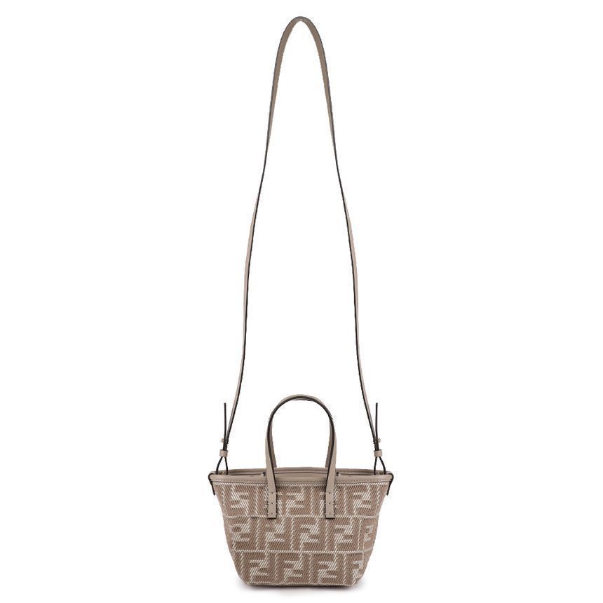 Dove Gray Denim FF Jacquard Mini Bag