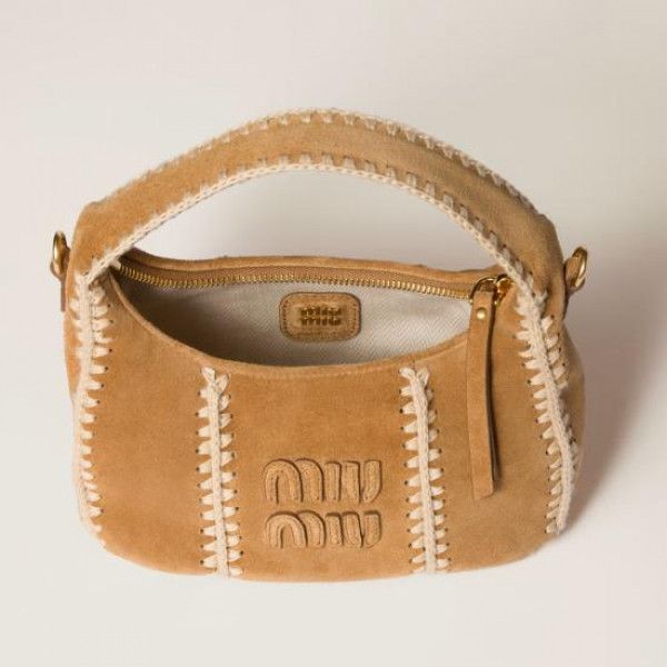 Suede Crochet Wander Bag