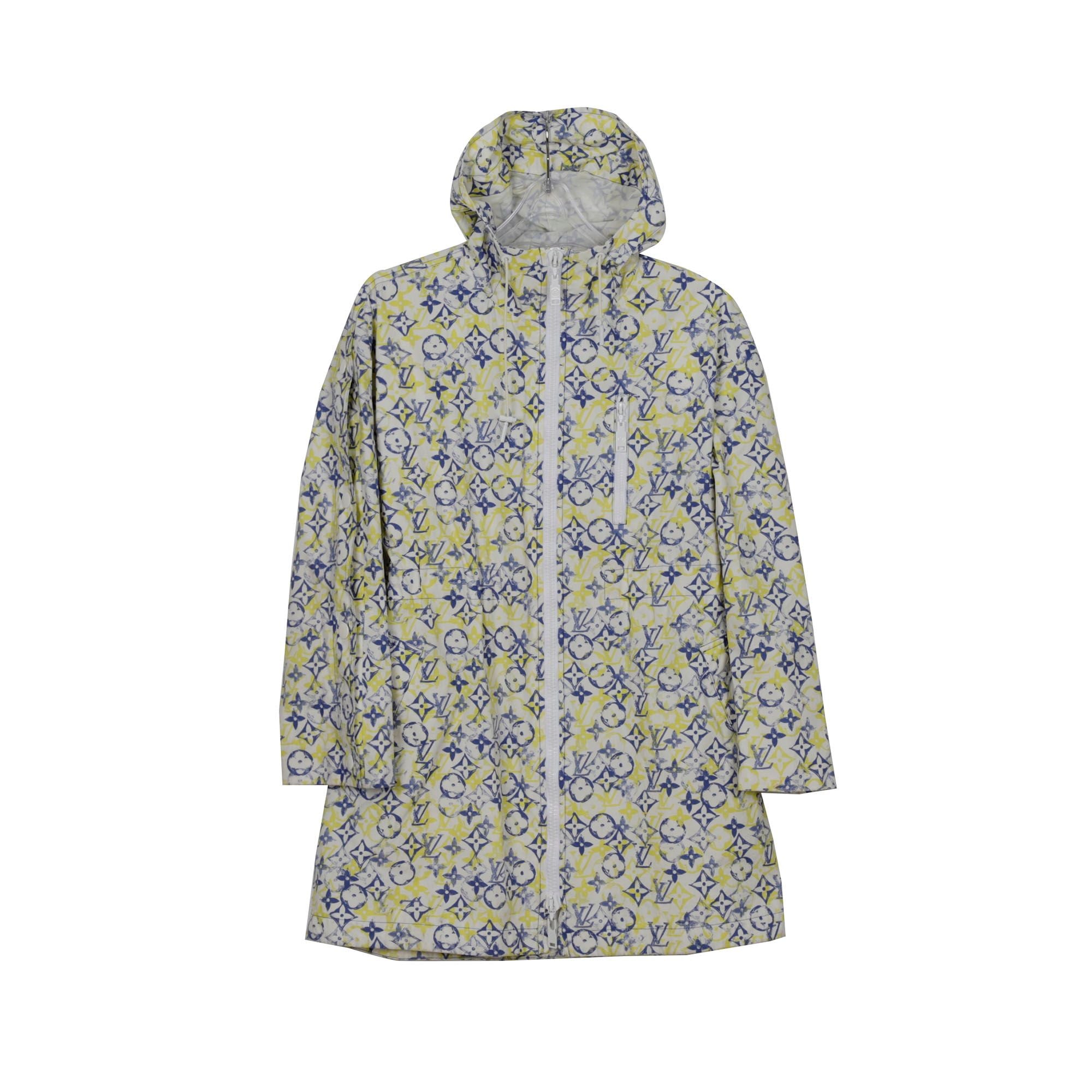 Long Hooded Windbreaker Jacket Size