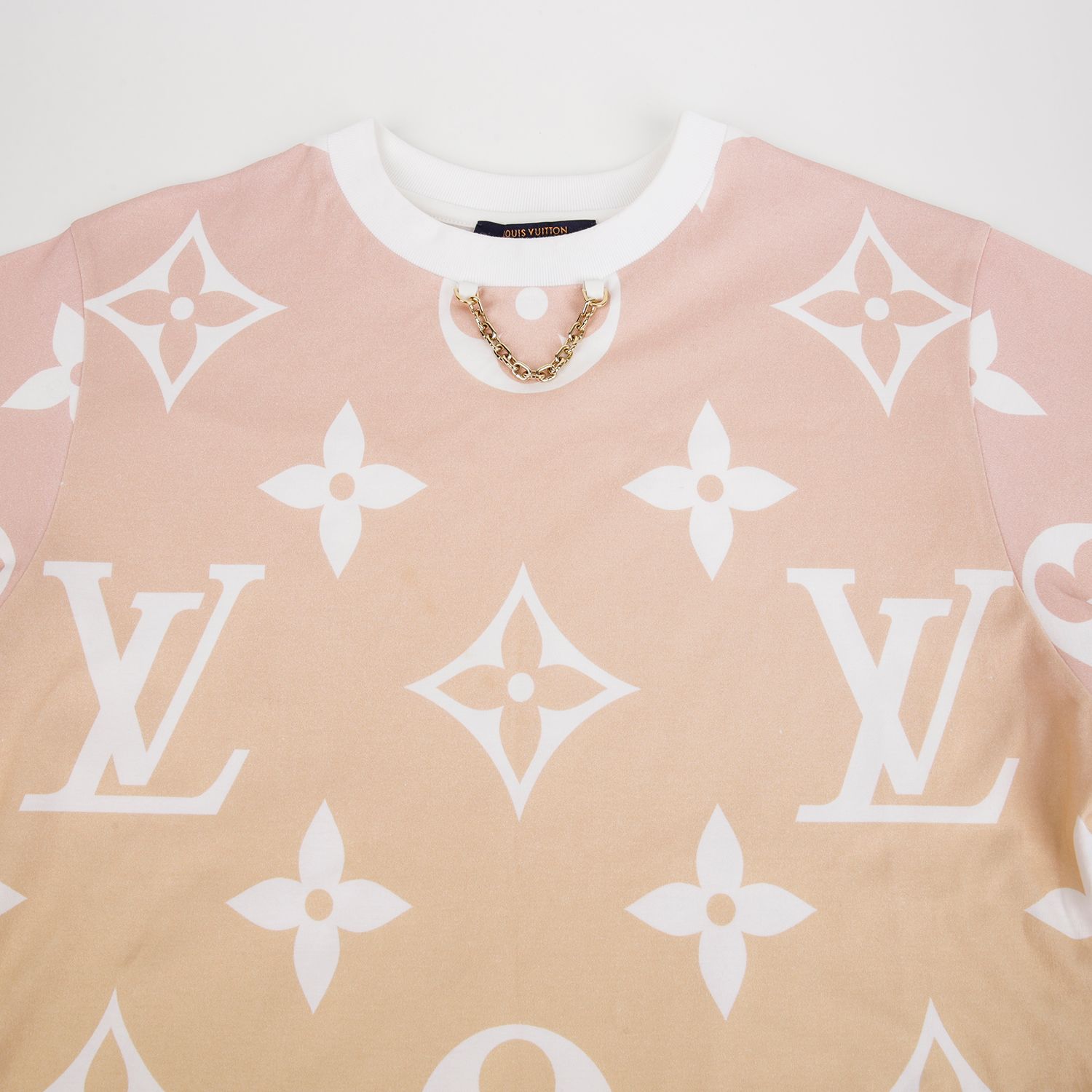 Size Logo Chain Decoration Short Sleeve T-Shirt