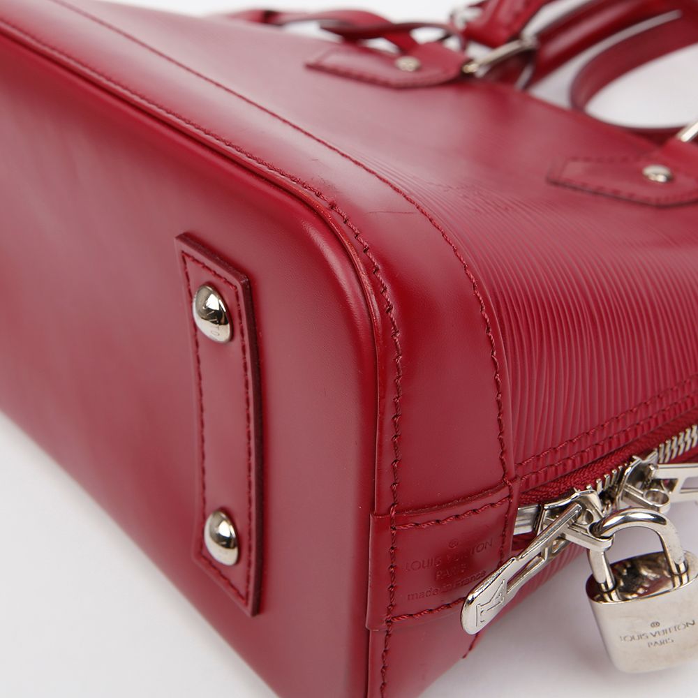 Epi Leather Alma Tote and Shoulder Bag Fuchsia