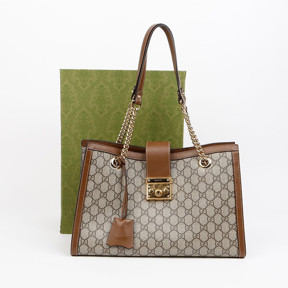 GG Padlock Medium Shoulder Bag Brown