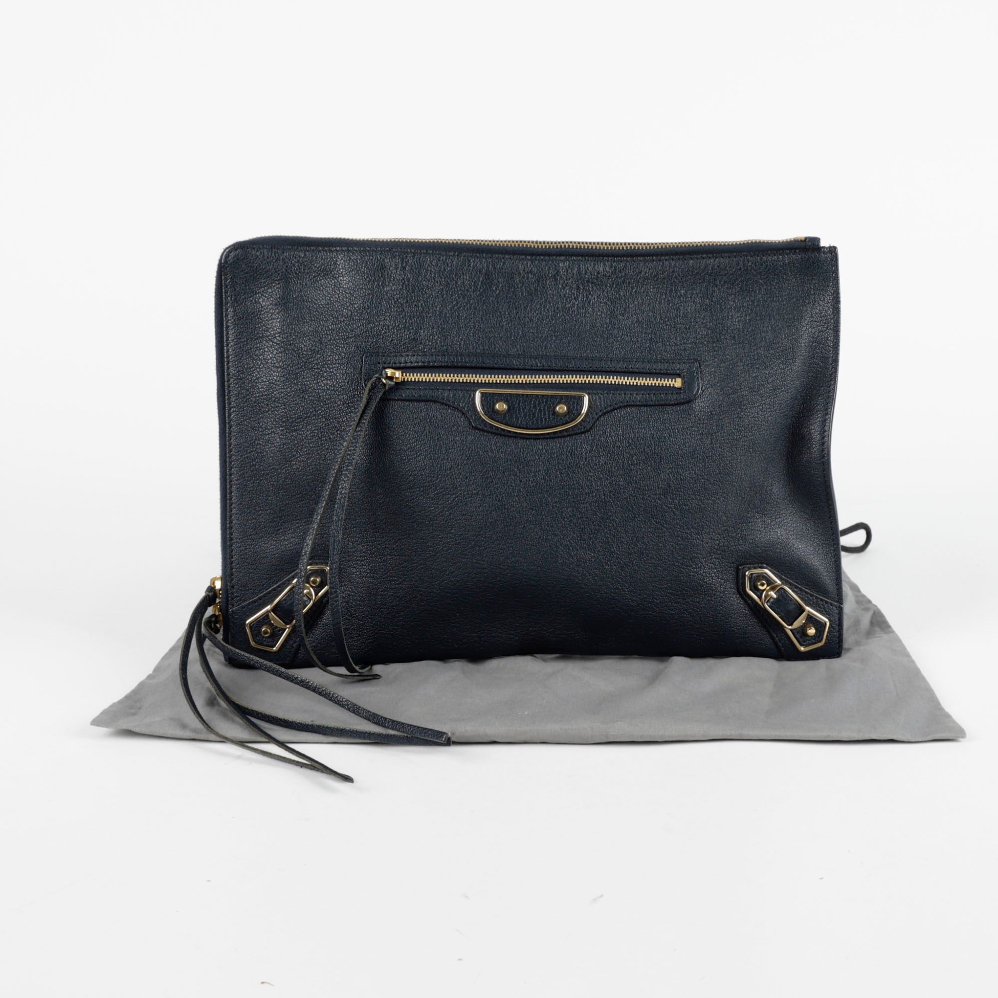 Classic Metallic Edge Medium Clutch