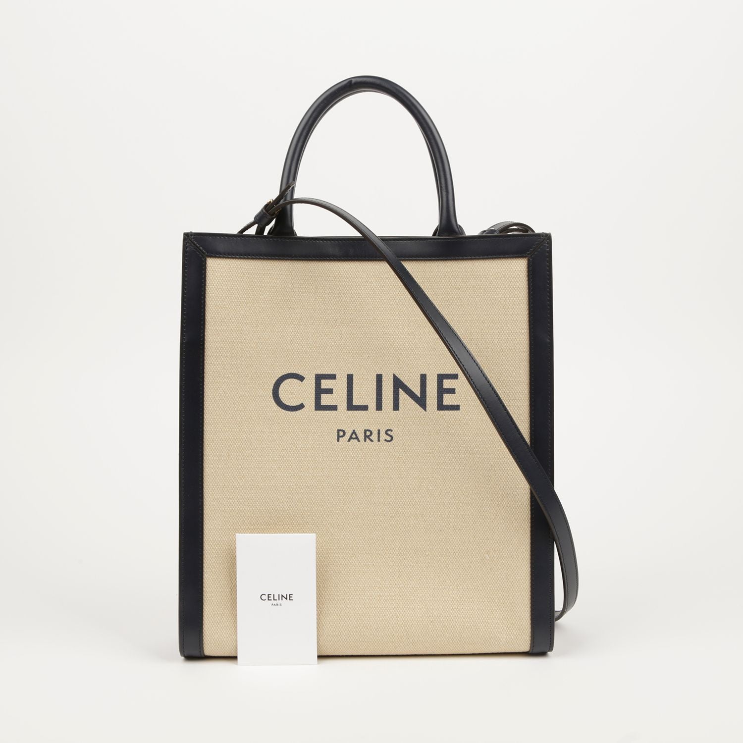 Vertical Small Cabas Tote and Shoulder Bag