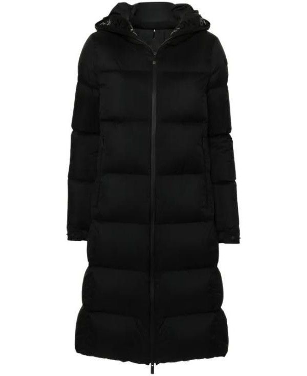 MONCLER Arredoun Hooded Long Down Jacket, Women, Black