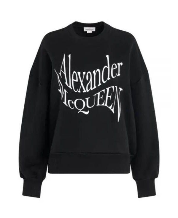 Alexander McQueen Logo Print Sweatshirt, Women's, Black
