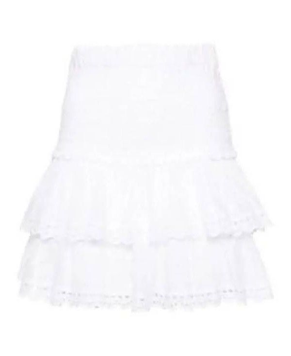 ISABEL MARANT Women's Cotton Short Skirt, White, FR 34