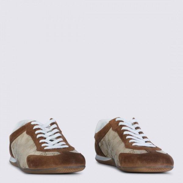 GUCCI Men's Shift Sneakers, Beige/Brown GG Canvas, Size 8