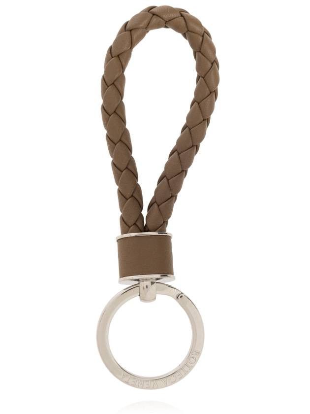 Intrecciato Leather Keyring