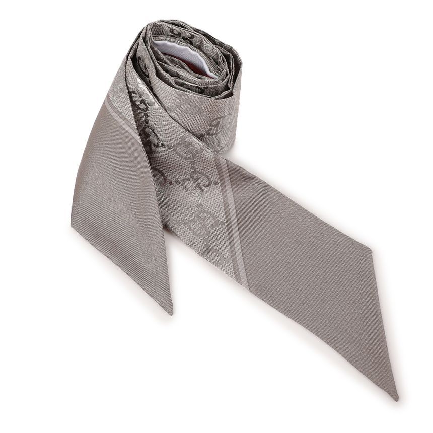 Printed Silk Ribbon Scarf