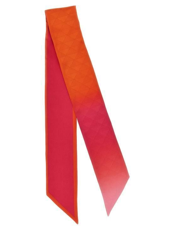 Printed Silk Twill Skinny Scarf
