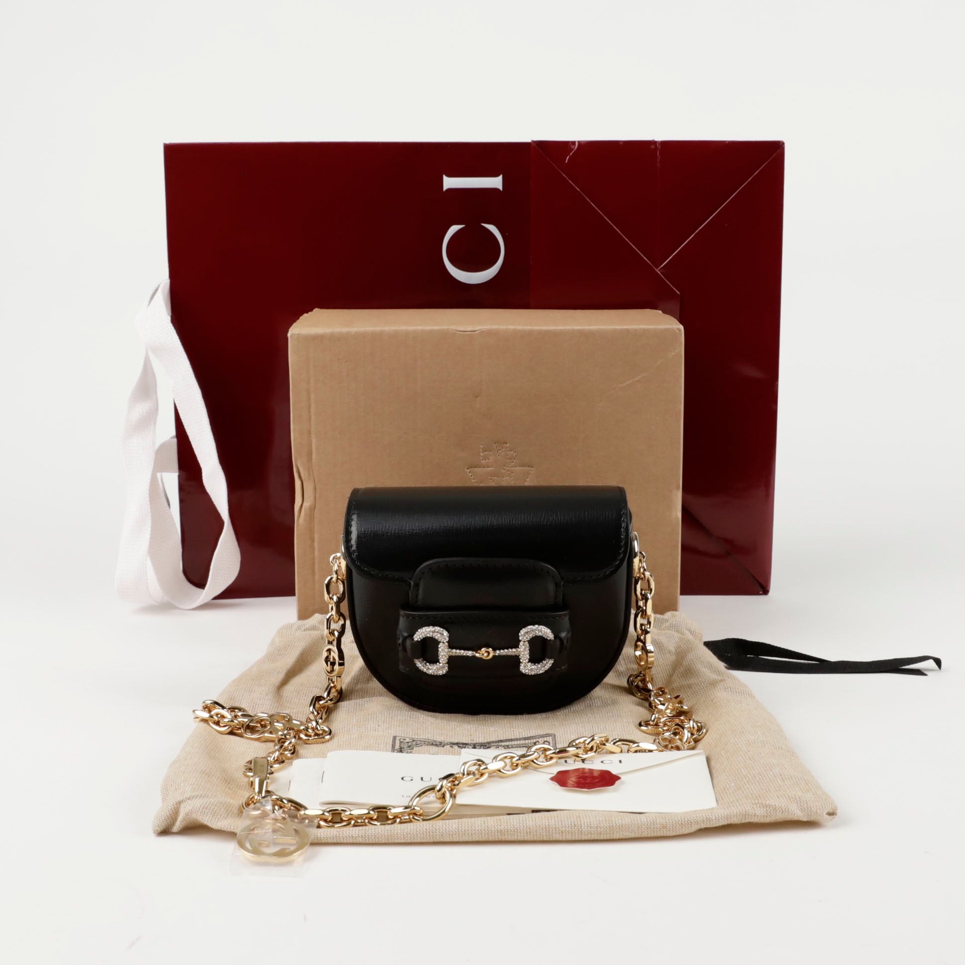 Horsebit Round Belt Shoulder Crossbody Bag