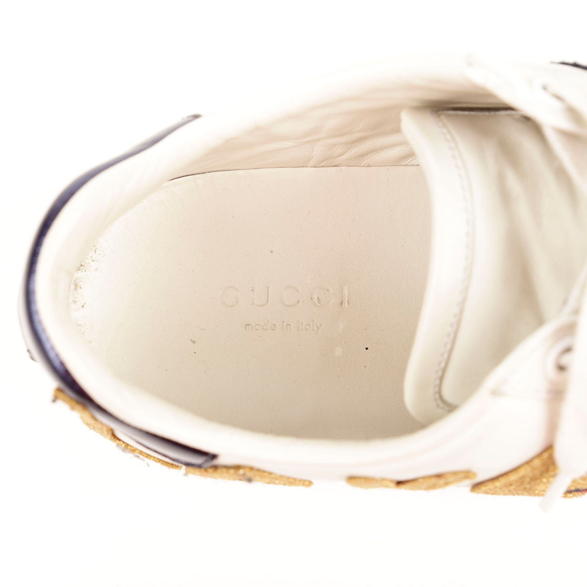 Love Embroidered Ace Sneakers White Leather