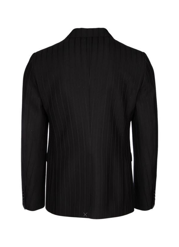 Jacket in Striped Wool Gabardine