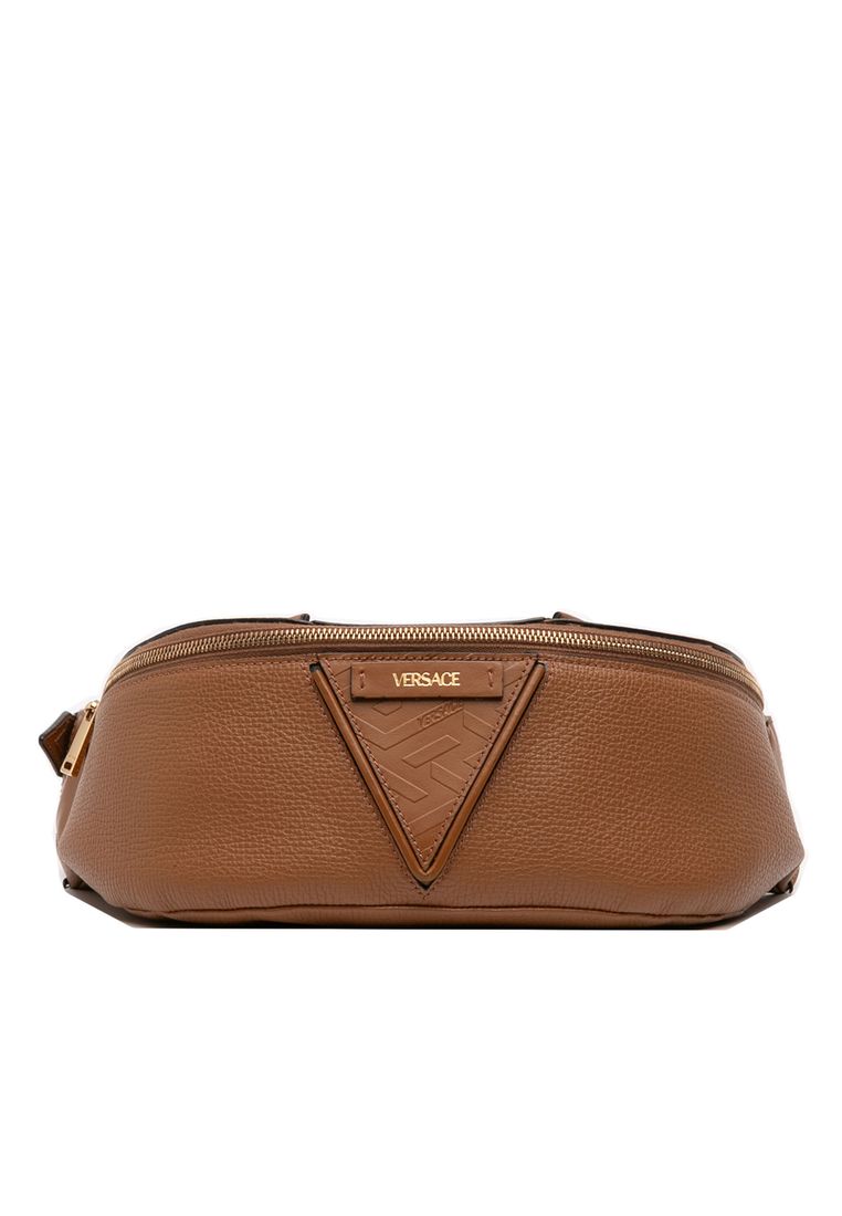 Pre-Loved Versace Leather V Greca Signature Belt Bag