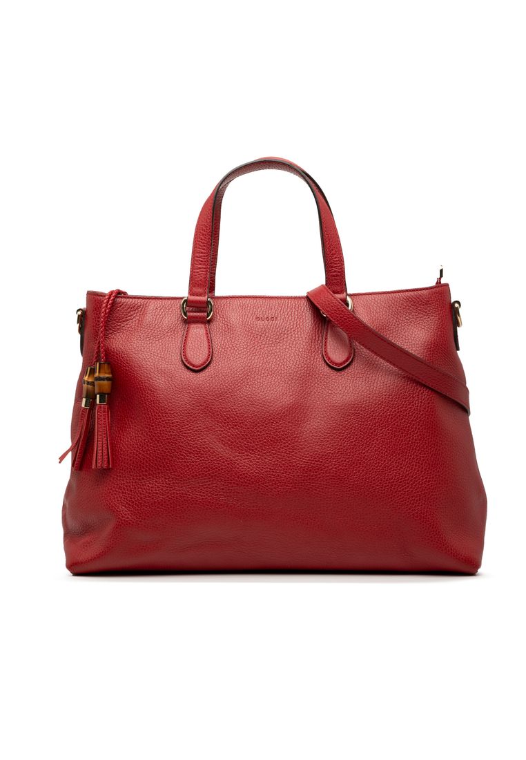 Pre-Loved Gucci Leather Bamboo Tassel Satchel