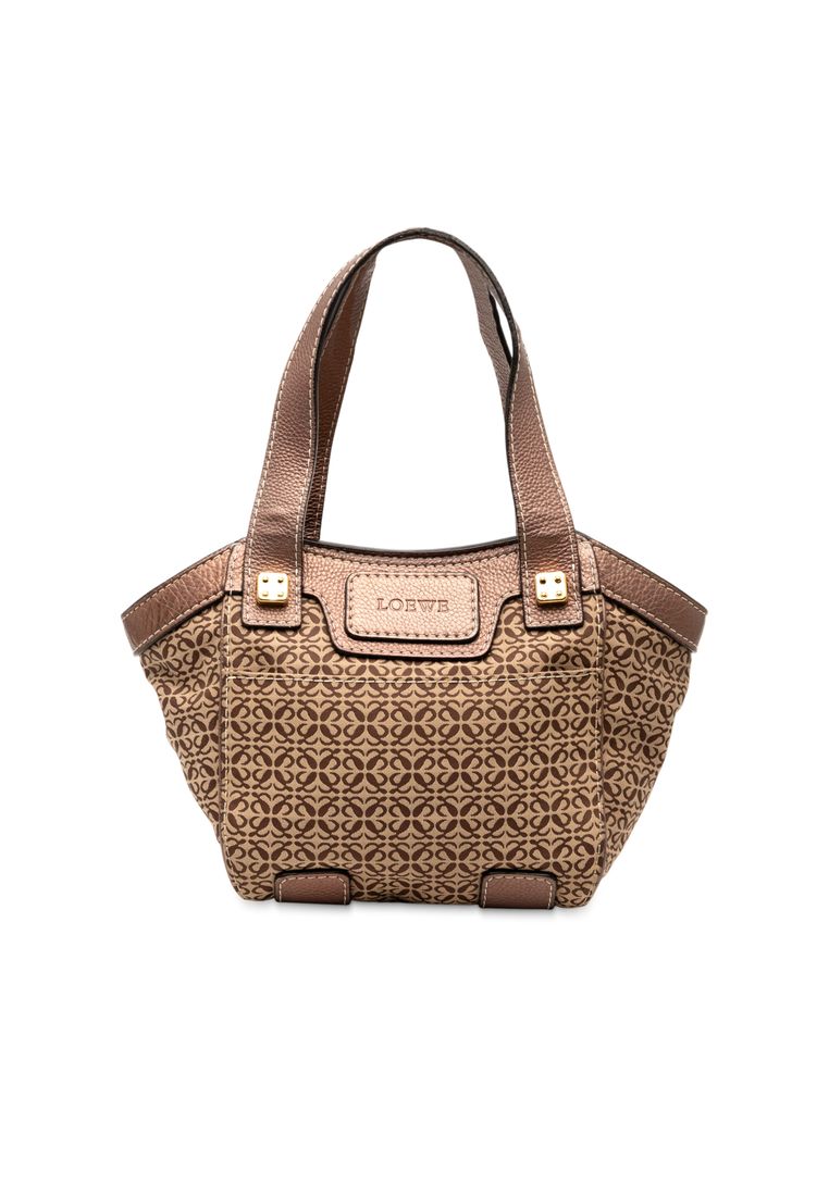 Pre-Loved Loewe Anagram Canvas Tote