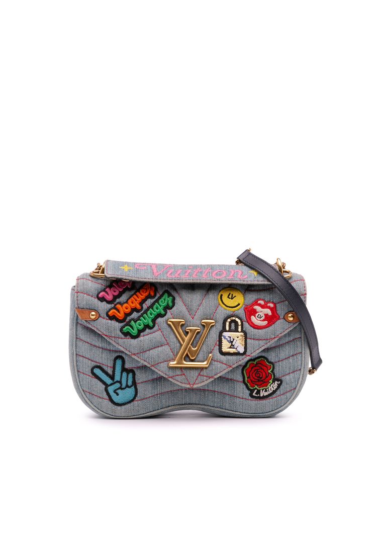 Pre-Loved Louis Vuitton Limited Edition Denim Patches New Wave Chain Mm