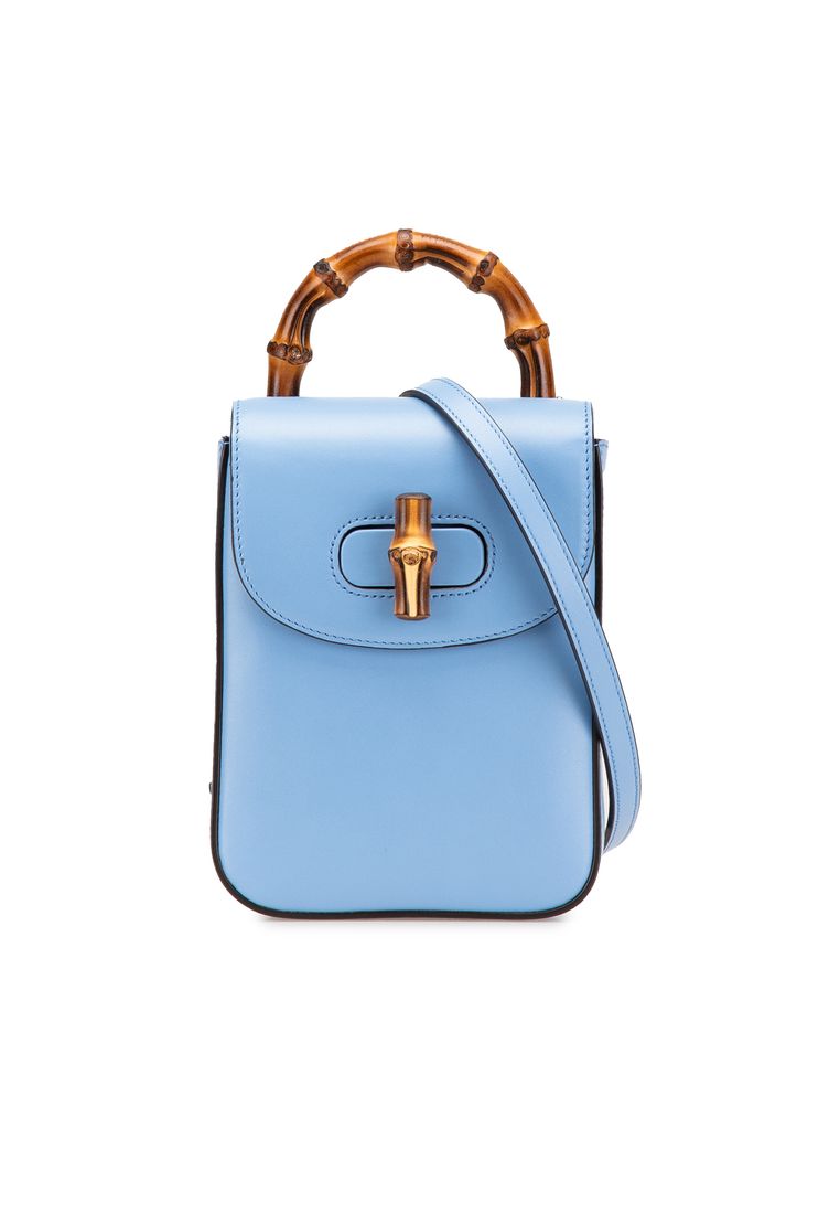 Pre-Loved Gucci Mini Calfskin Bamboo Top Handle Bag
