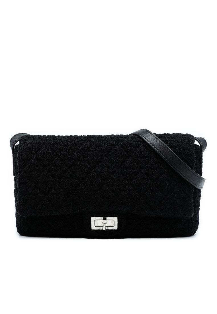 Pre-Loved Chanel Jumbo Reissue 2.55 Quilted Tweed Easy Messenger Flap