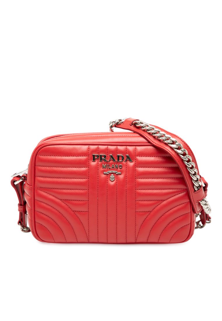 Pre-Loved Prada Soft Calfskin Diagramme Camera Bag