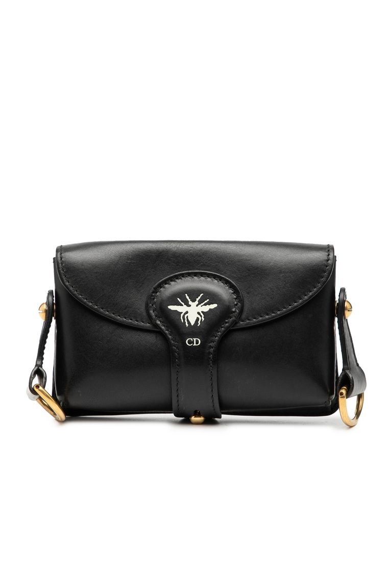 Pre-Loved Dior Mini Leather D Bee Saddle Bag