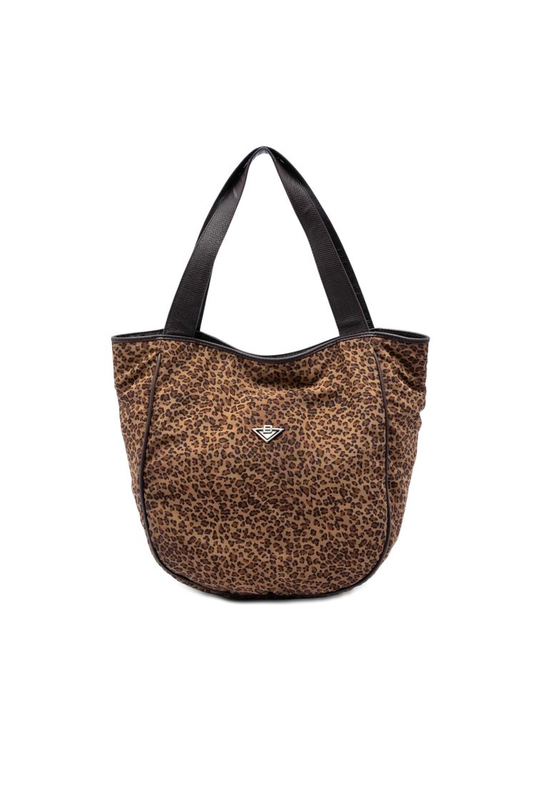 Pre-Loved Bottega Veneta Nylon Leopard Print Tote