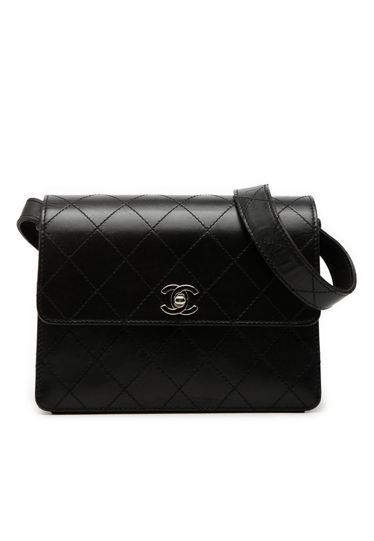 Pre-Loved Chanel Cc Quilted Lambskin Flap Shoulder Bag