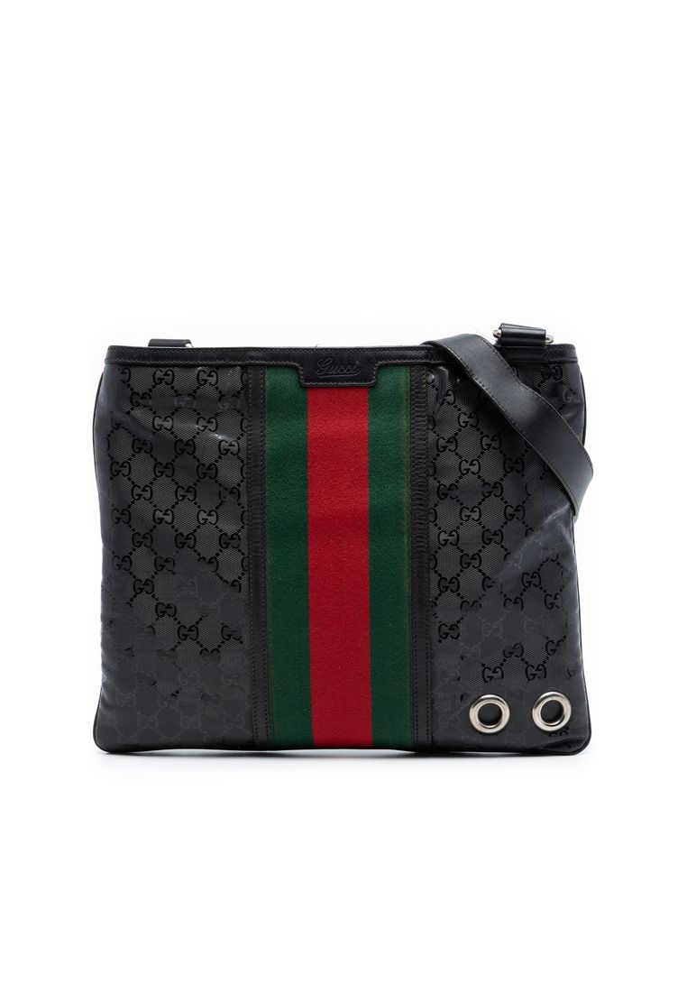Pre-Loved Gucci Fiat 500 Medium Gg Imprime Web Messenger Bag