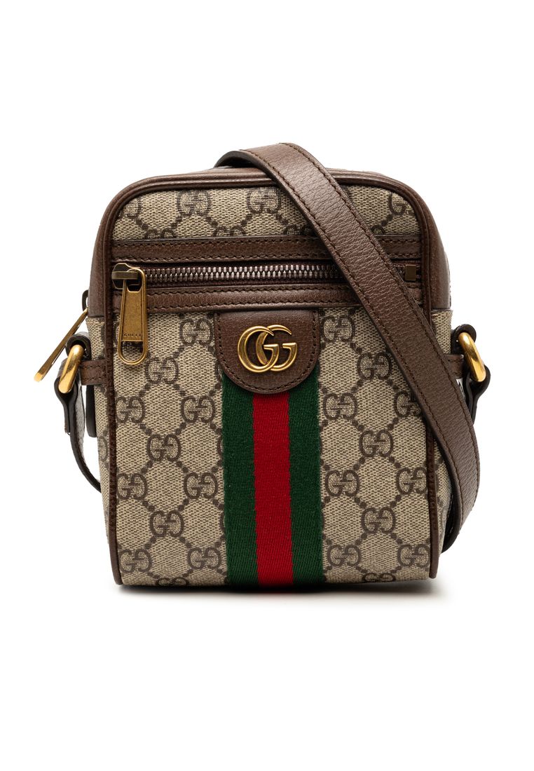 Pre-Loved Gucci Mini Gg Supreme Web Ophidia Crossbody