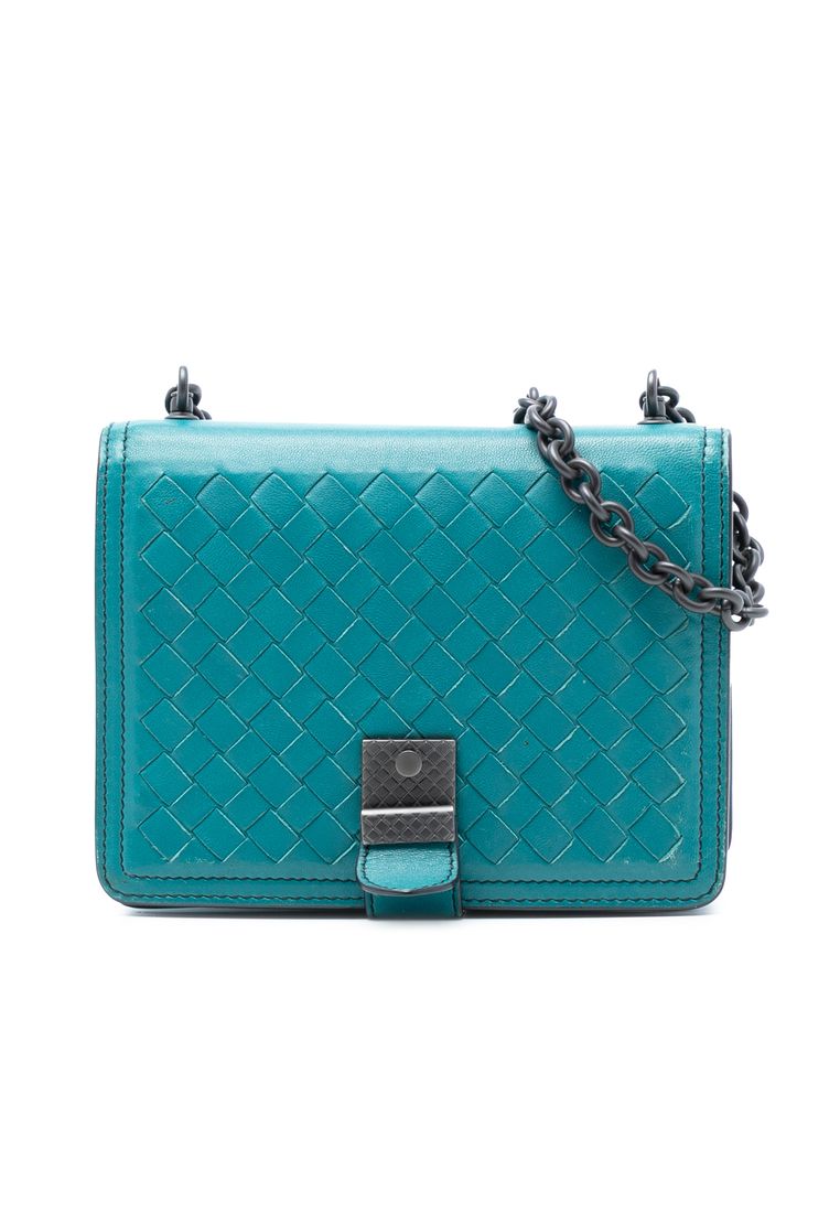 Pre-Loved Bottega Veneta Mini Nappa Intrecciato Runway Shoulder Bag