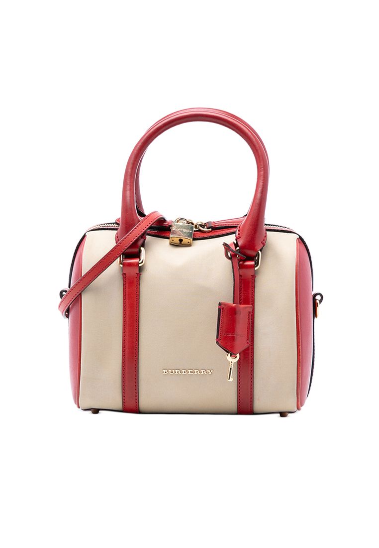 Pre-Loved Burberry Small Canvas Alchester Bowling Bag