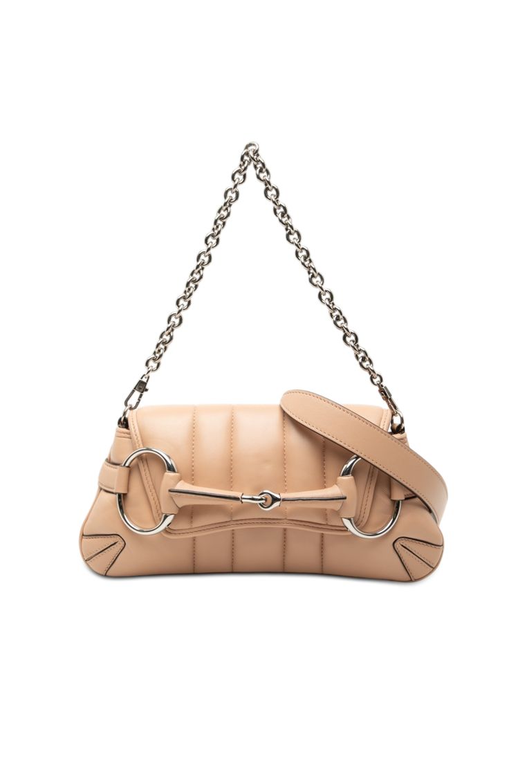 Pre-Loved Gucci Small Quilted Calfskin Horsebit Chain Satchel