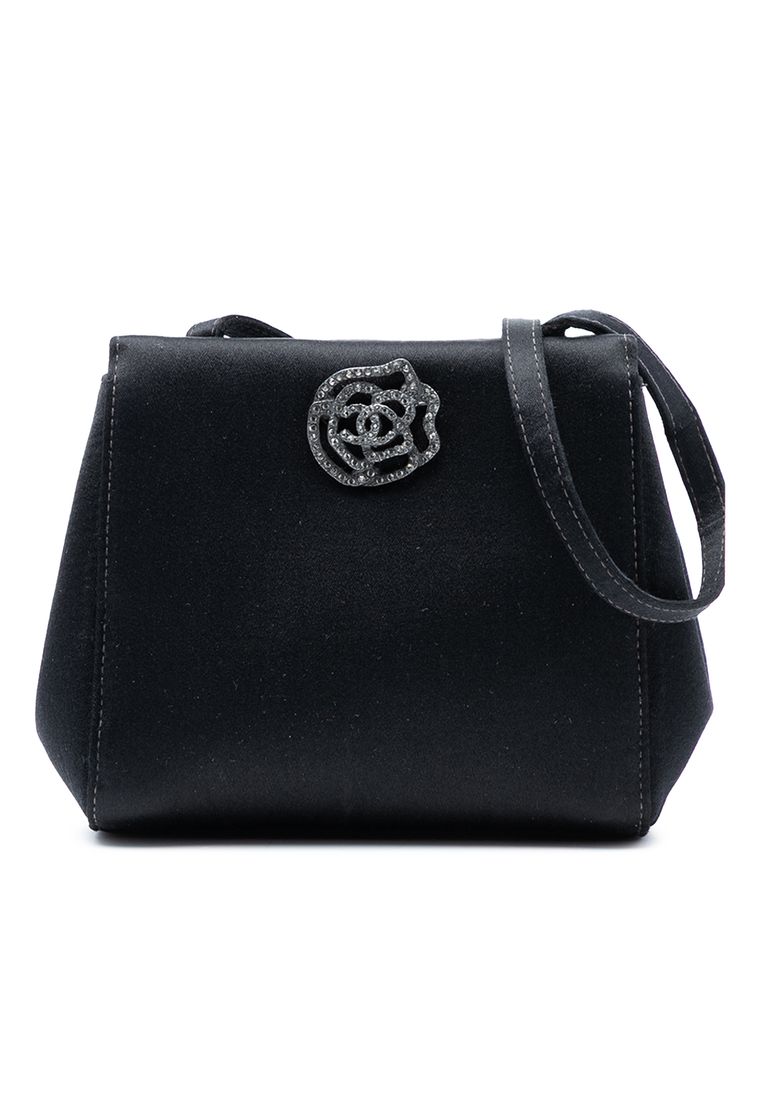 Pre-Loved Chanel Satin Camellia Evening Bag