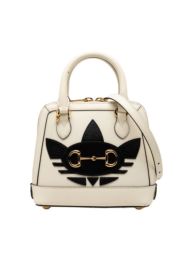 Pre-Loved Gucci Adidas Mini Leather Horsebit 1955 Top Handle Bag