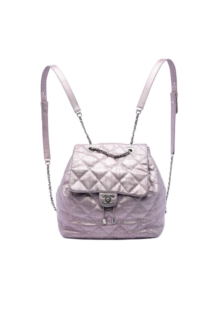 Pre-Loved Chanel Quilted Iridescent Calfskin Ground Control Flap Backpack