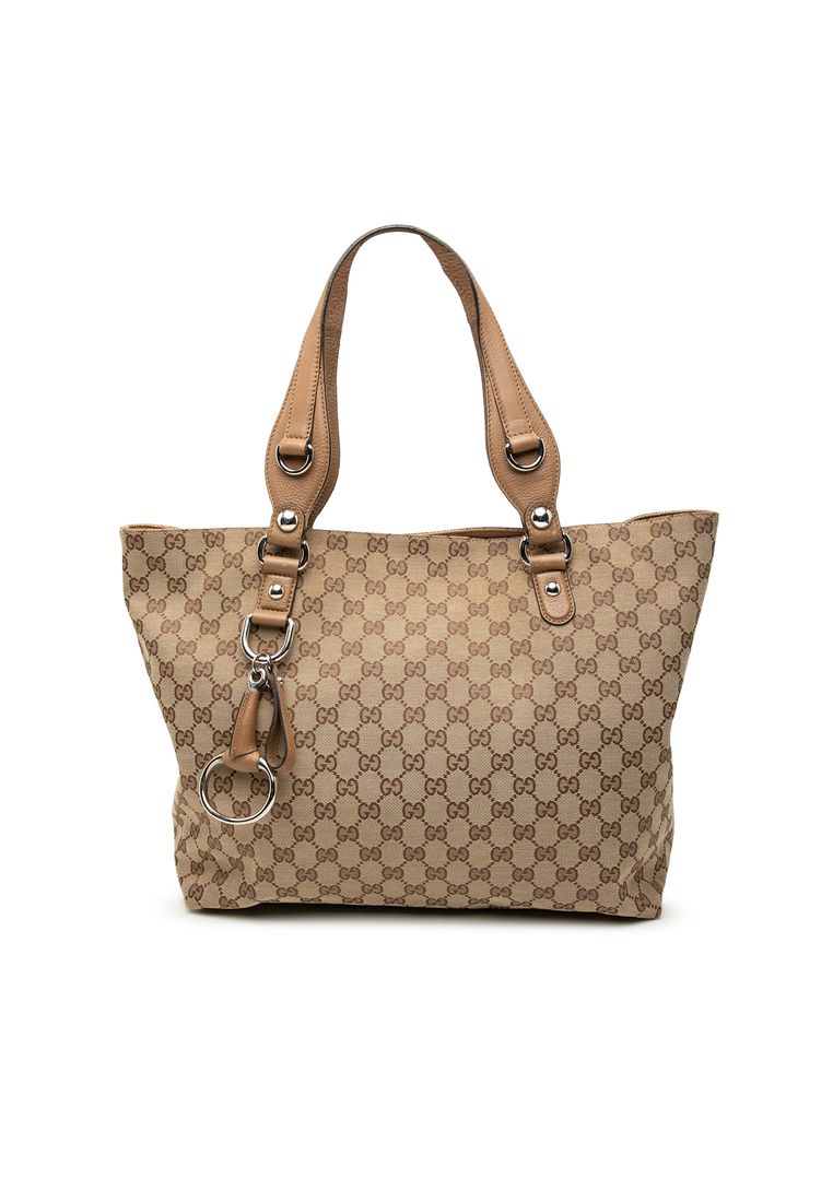 Pre-Loved Gucci Gg Canvas Icon Bit Tote