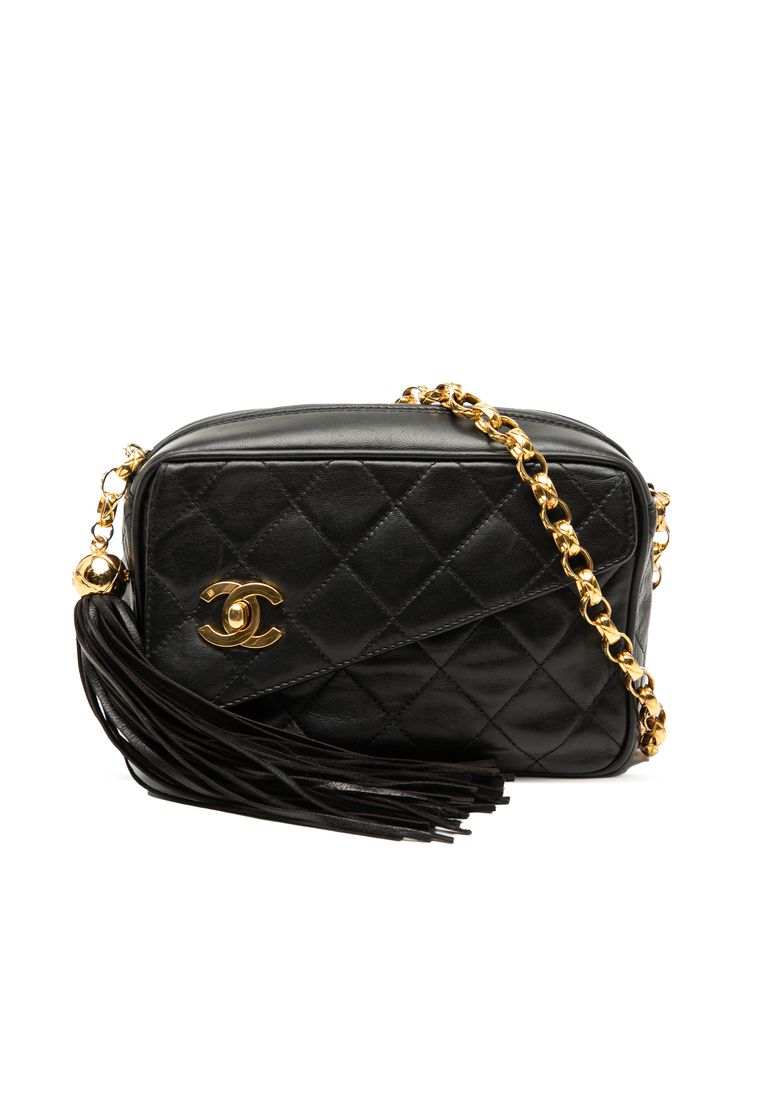 Pre-Loved Chanel Mini Cc Quilted Lambskin Tassel Camera Bag