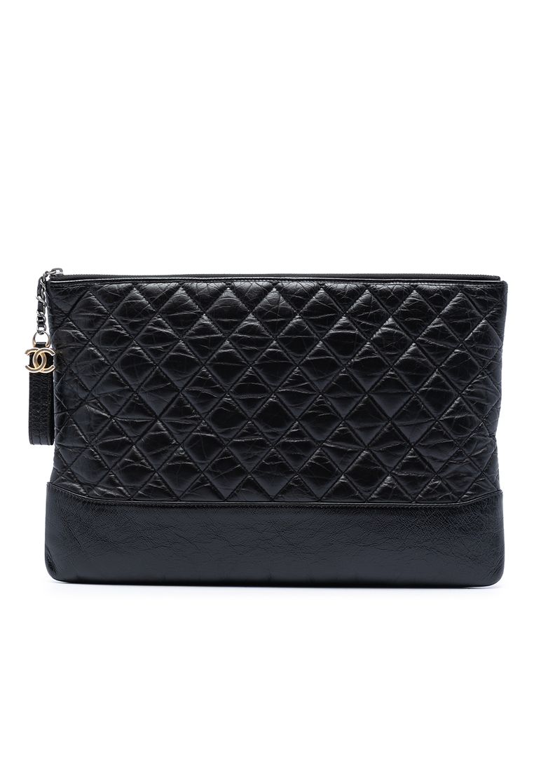 Pre-Loved Chanel Large Aged Calfskin Gabrielle O Case Clutch