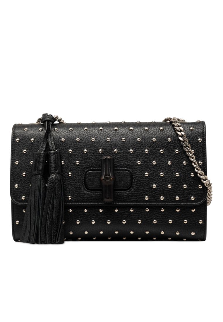Pre-Loved Gucci Medium Studded Leather Miss Bamboo Crossbody