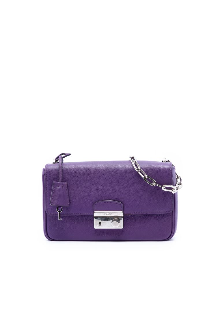 Pre-Loved Prada Saffiano Sound Lock Crossbody