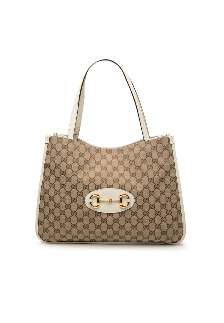 Pre-Loved Gucci Medium Gg Canvas Horsebit 1955 Tote