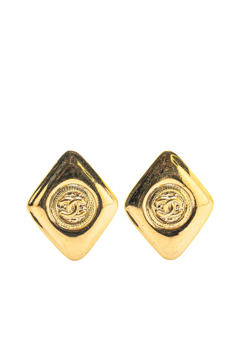 Pre-Loved Chanel Gold Plated Cc Clip On Earrings