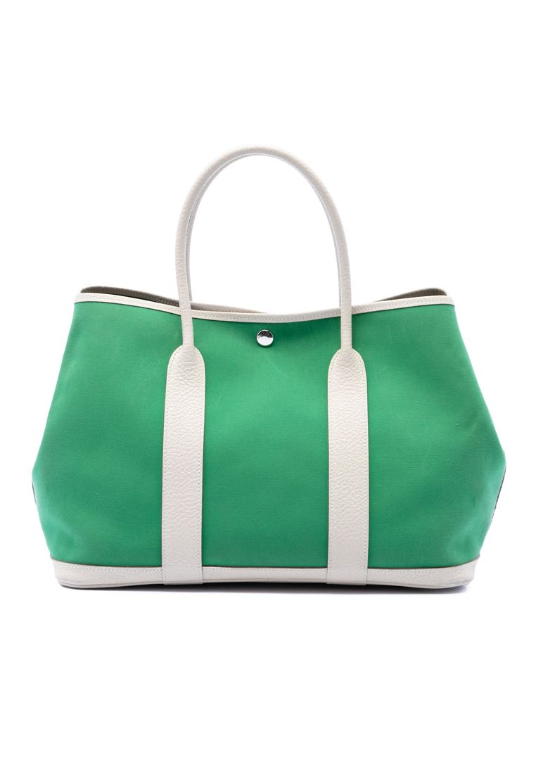 Pre-Loved Hermès Toile And Negonda Garden Party 36