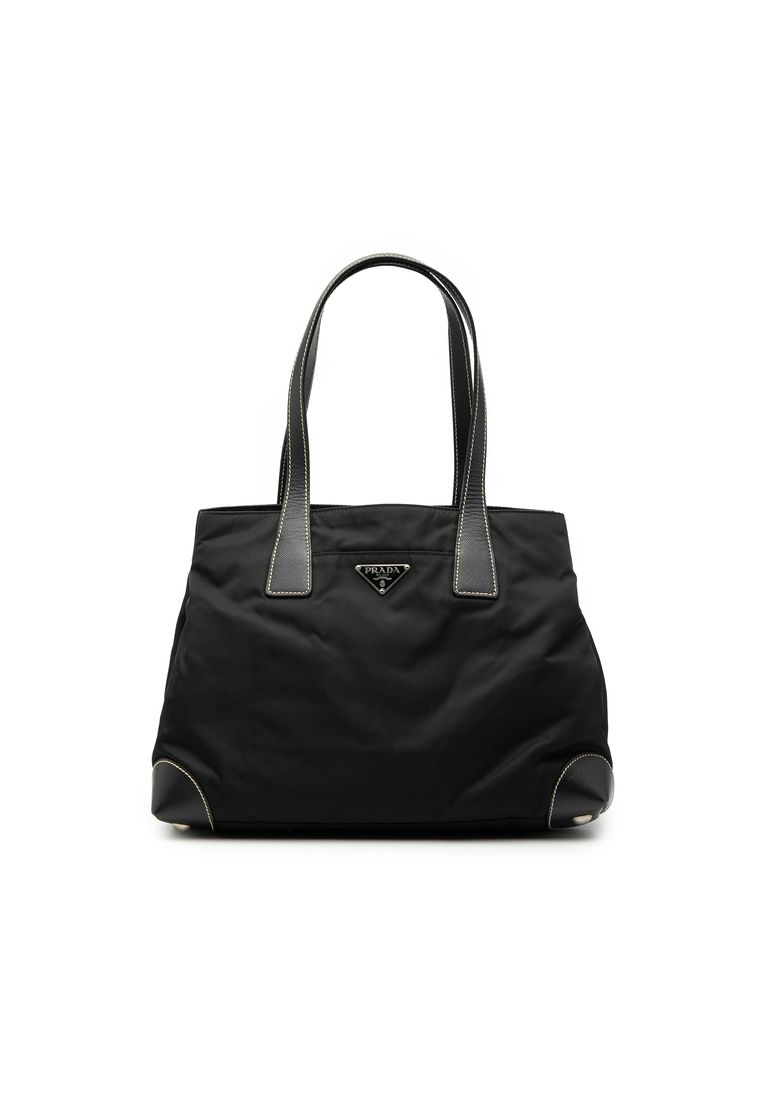 Pre-Loved Prada Saffiano Trimmed Tessuto Shopper Tote