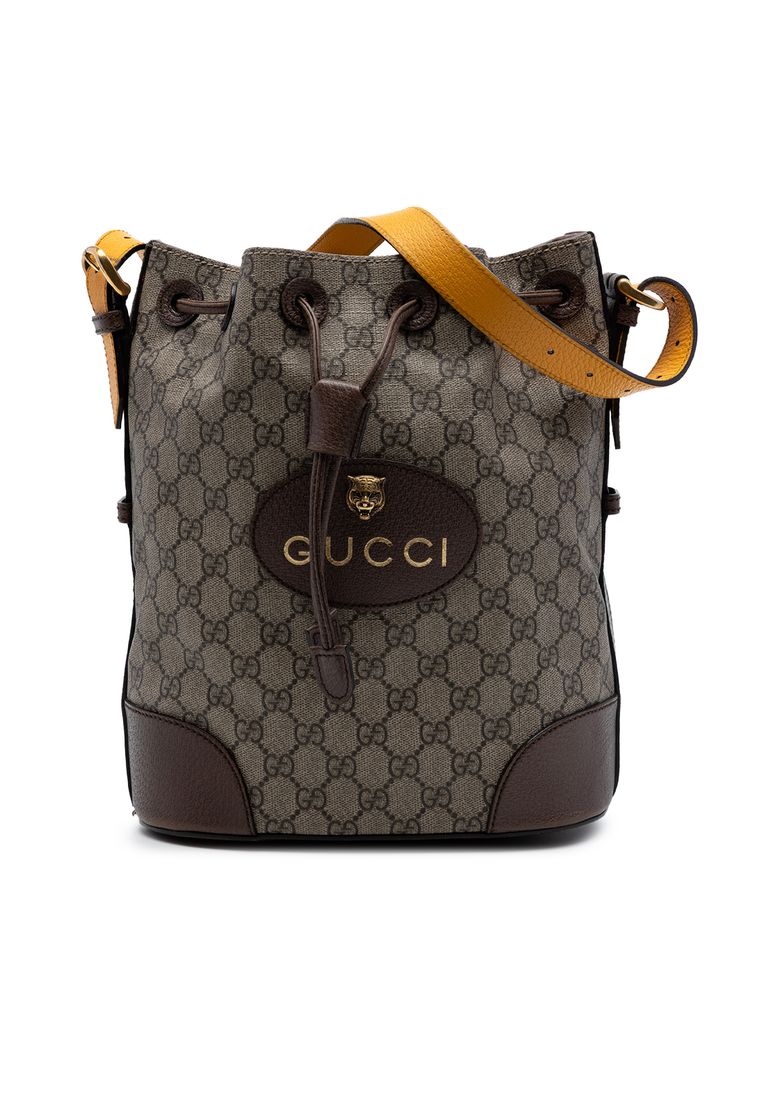 Pre-Loved Gucci Gg Supreme Neo Vintage Drawstring Bucket Bag