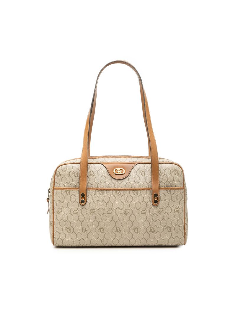 Pre-Loved Dior Honeycomb Coated Canvas Shoulder Bag