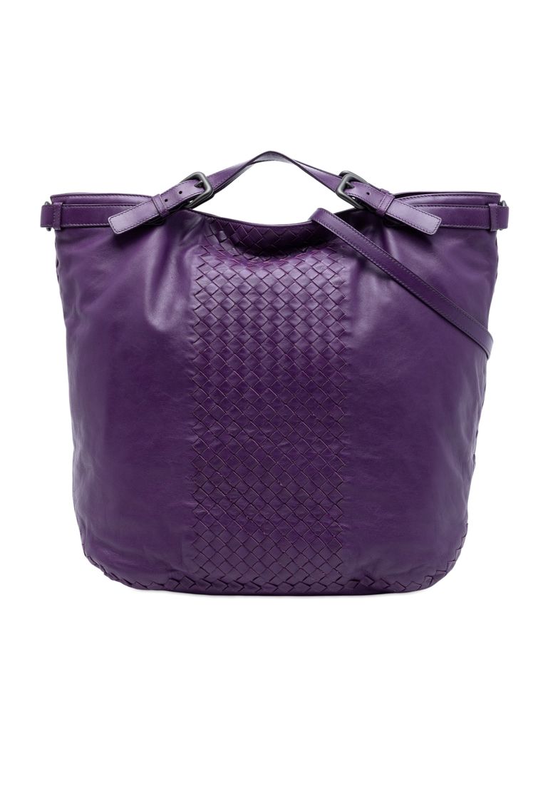 Pre-Loved Bottega Veneta Intrecciato Trimmed Nappa Satchel