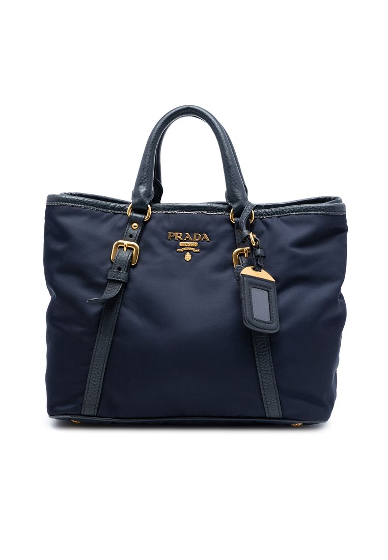 Pre-Loved Prada Vitello Daino Trimmed Tessuto Satchel