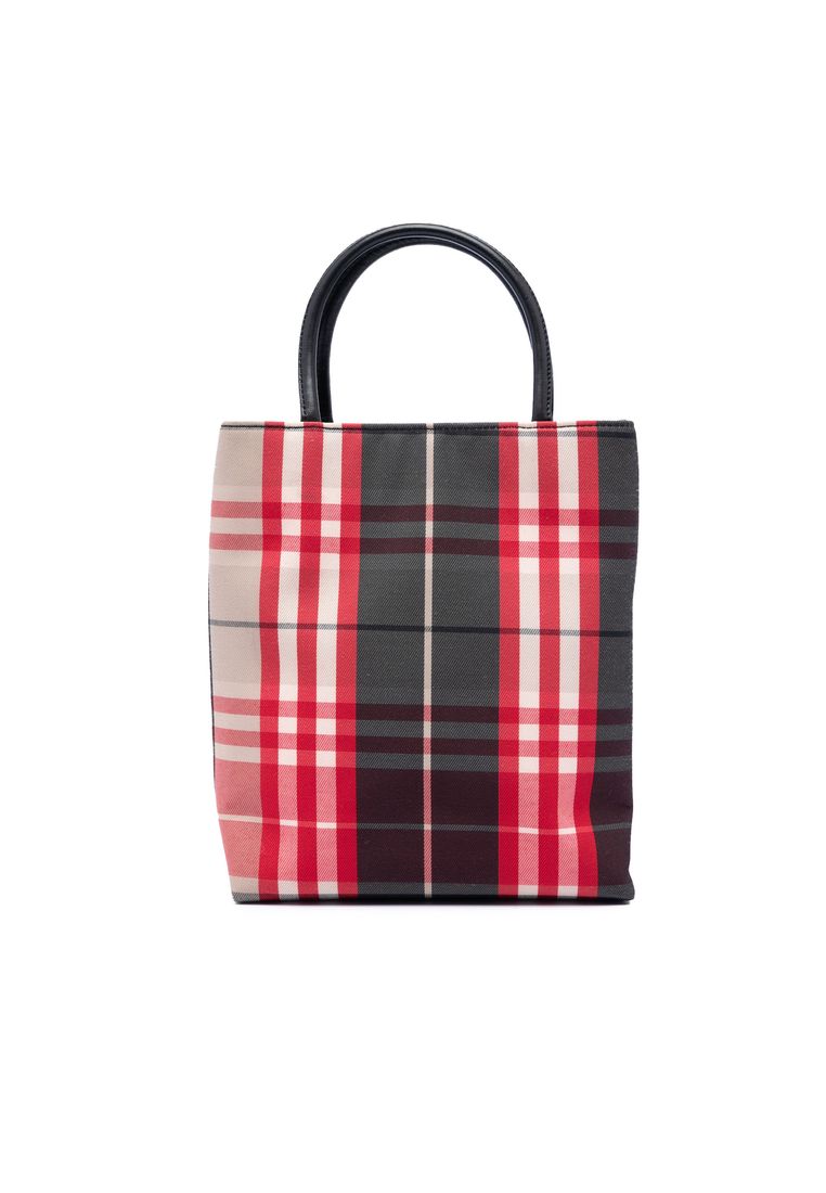 Pre-Loved Burberry House Check Canvas Tote